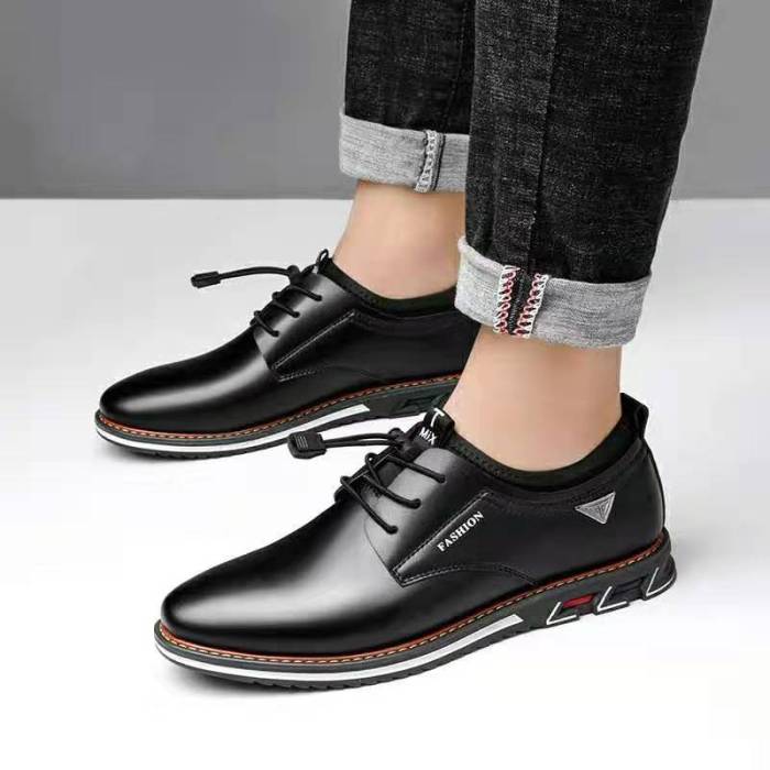 Men's Comfortable Casual Business Lace Up Soft Sole Oxfords