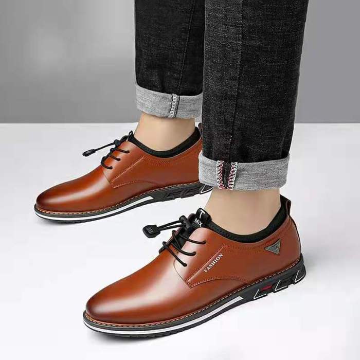 Men's Comfortable Casual Business Lace Up Soft Sole Oxfords
