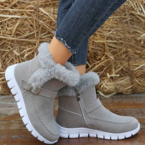 Women Fur Plush Warm Non-slip Comfortable Snow Boots