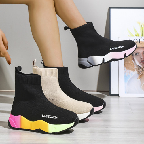 Fashionable Comfortable Thick-soled Mid-Calf Boots