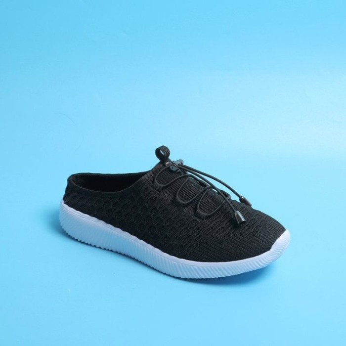 Fashion Breathable Mesh Solid Slip-On Flat Shoes
