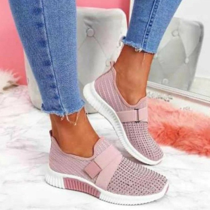 Women Comfortable Mesh Breathable Low-top Flat Shoes