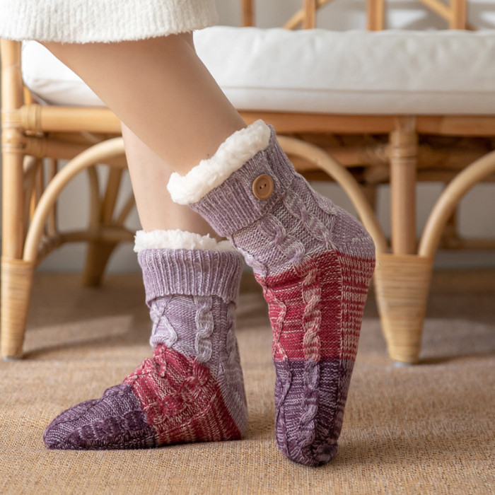 Women's Winter Fleece Home Carpet Socks