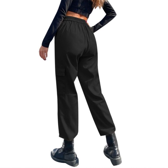 Women Versatile Trend High Waist Slim Cargo Pants
