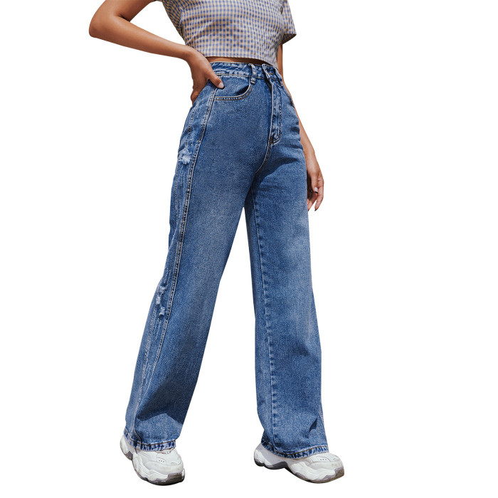 Fashion Wide Leg High Waist Jeans for Women