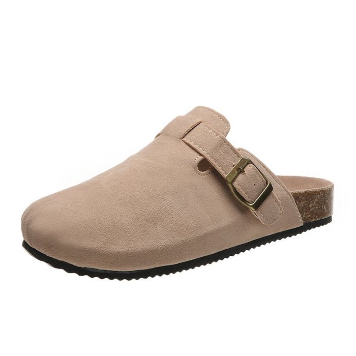 Unisex Casual Closed Toe Buckle Slippers