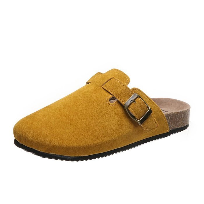Unisex Casual Closed Toe Buckle Slippers