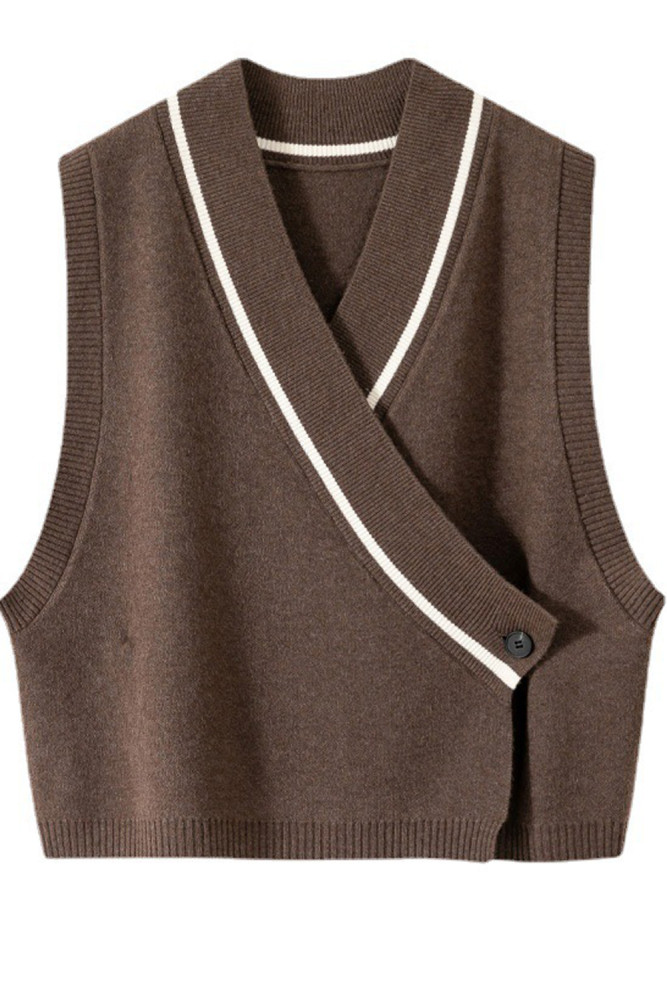 New Short Knitted Loose Sweater Vest