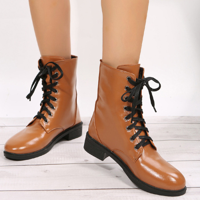Women Versatile Round Toe Soft Sole Snow Ankle Boots