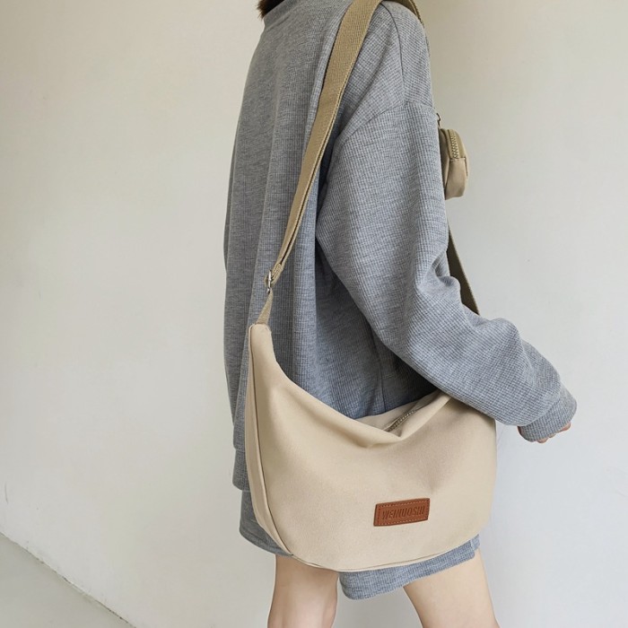 Fashion Solid Color Personality Simple Shoulder Bag