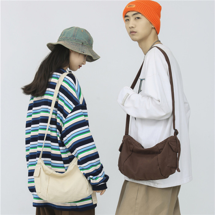 Retro Simple Canvas Casual Couple Shoulder Bag