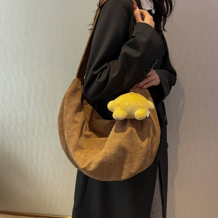 Women Versatile Cute Pendant Decor Shoulder Bag
