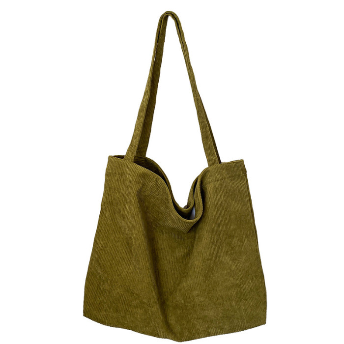 Women's Retro Leisure Corduroy Solid Color Shoulder Bag