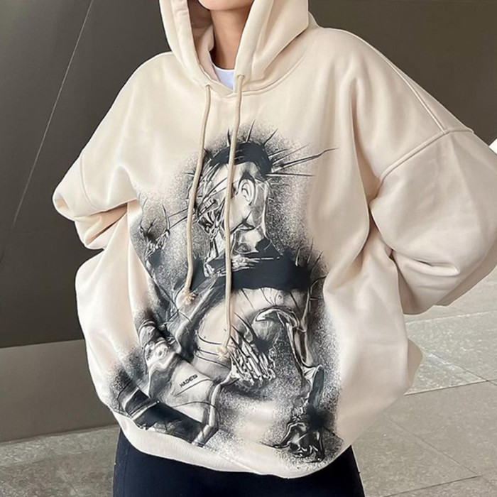 Y2K Fashion Streetwear Print Oversize Hoodies