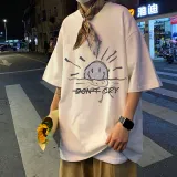 原宿風百搭寬鬆港風短袖