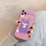 小蠻腰ins風花朵小熊適用於iPhone手機殼
