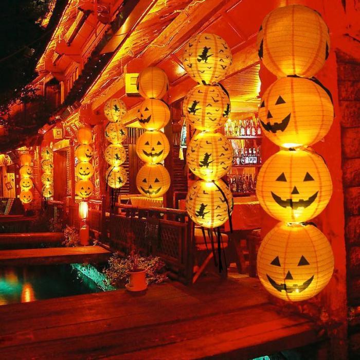 Halloween Pumpkin Lantern Decorated Prop