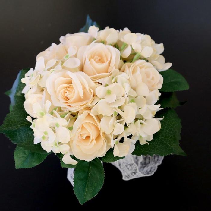 Pretty Charming Artificial Flowers PE Foam Rose Flowers Bride Bouquet Home Wedding Decor