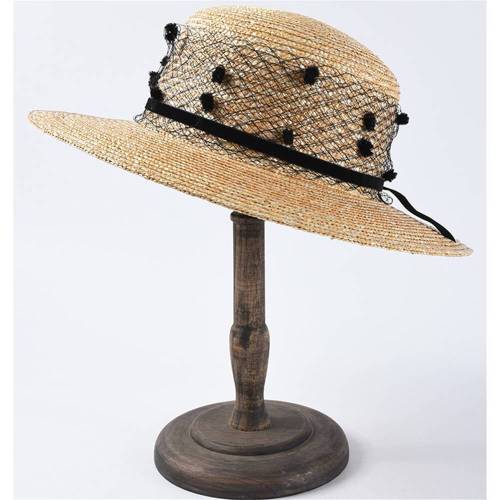 Vintage Wind Mesh Flat Top Straw Hat