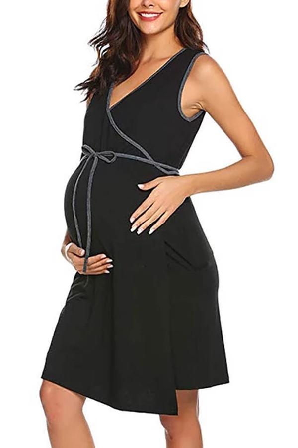 Breastfeeding Pajamas Sleepwear Maternity Dress