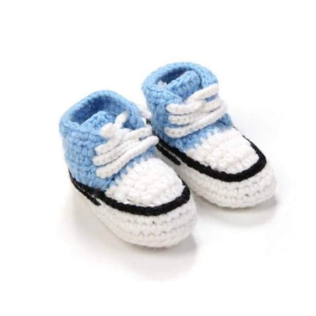 Multicolor Handmade Crochet Baby Crib Shoes Booties