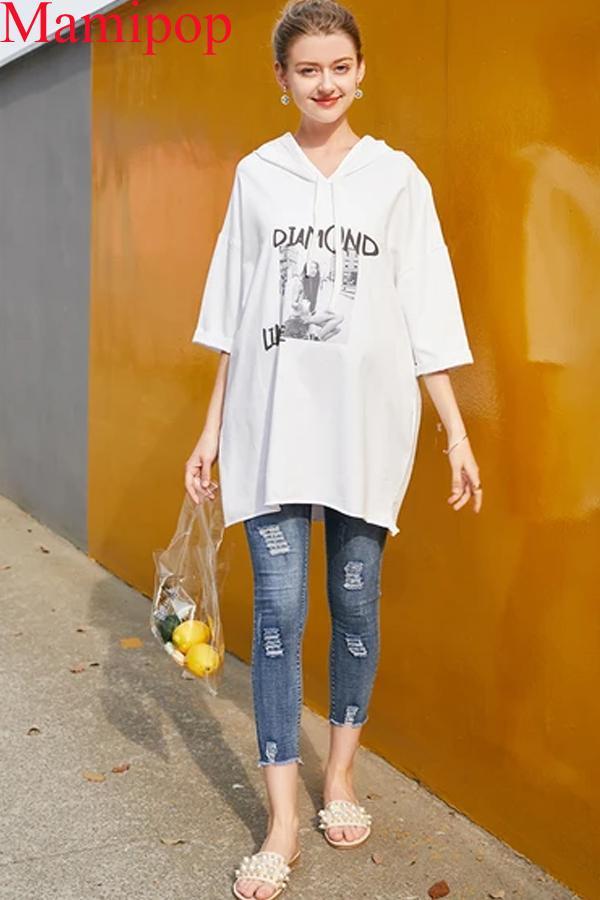 Fashion Casual Loose Letter Printing Hooded Dress