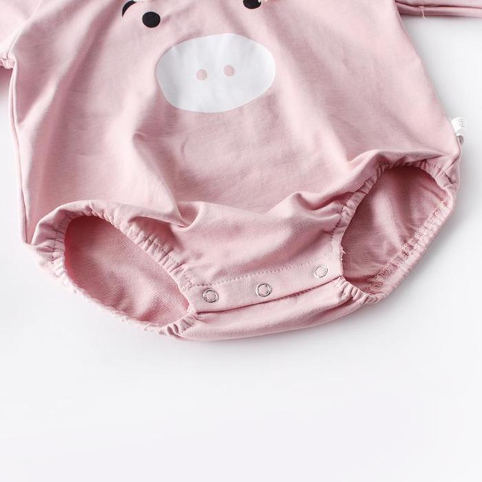 Boys and Girls Newborn Long Sleeve Clothes Hooded One-piece Clothes