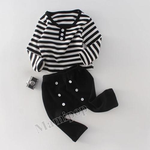 2020 Toddler Two Year old Men's Suit Stripe Top + Button Two Piece Suit