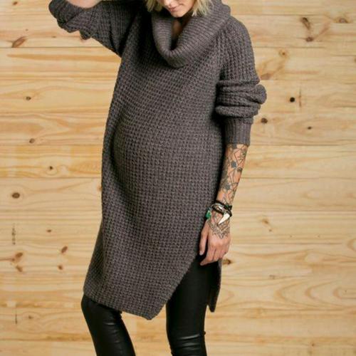 Maternity Caual Pure Color Long Sleeve Sweater
