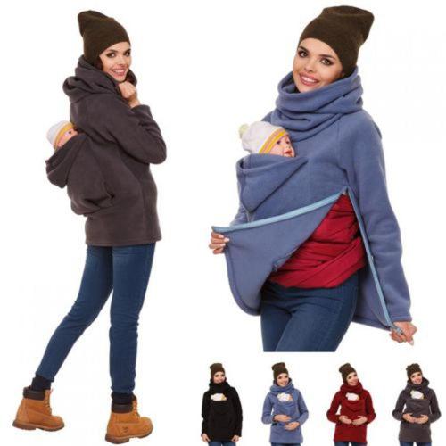 Fashion Pregnant Women Wear Multi-Functional Kangaroo Jackets Baby Coats