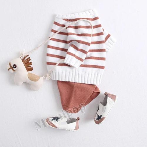 Boys and Girls' Suit Stripe Long Sleeve Top  Shorts Two-Piece Set