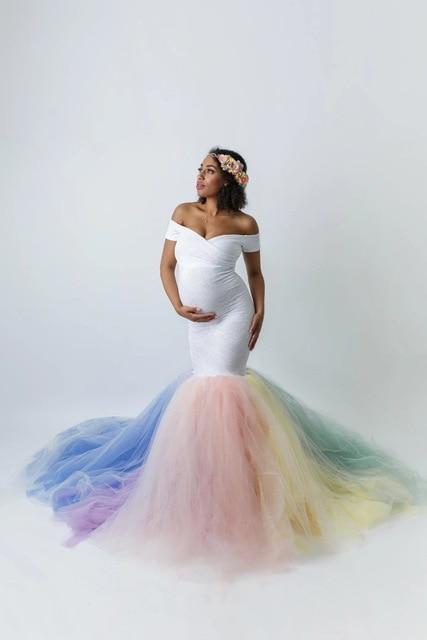 Maternity Lace Maxi Dress for Photo Shoot