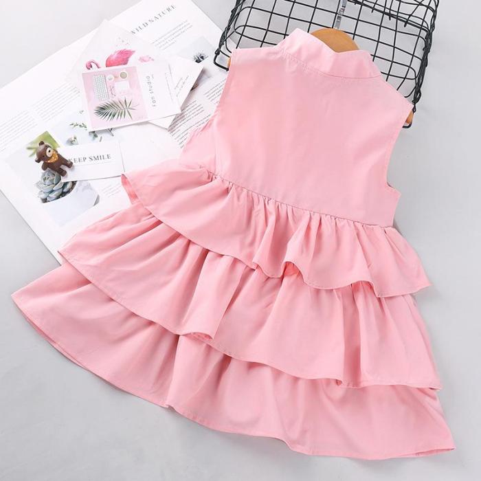 Girls' Spring/Summer Sleeveless Dress Children Princess Dress 2020