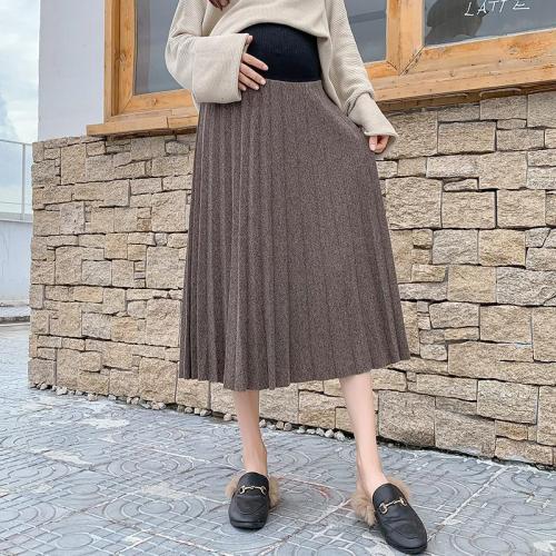 Marternity casual pure color loose skirt