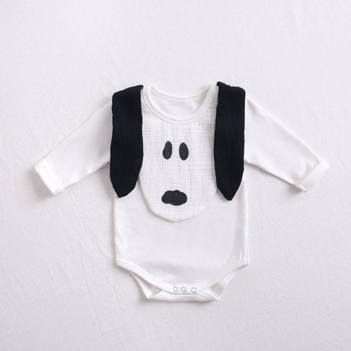 Autumn 2020 New Baby Puppies bag fart Romper baby cotton long sleeve one-piece creeper