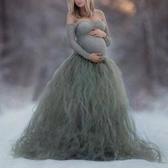Maternity Novel Pure Color Tube top Dress