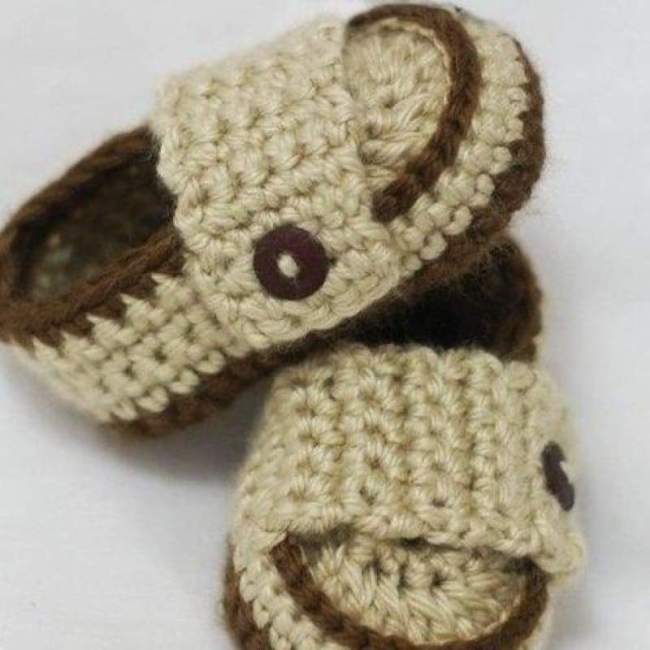 Baby Crochet Loafer Shoes 100% cotton (0-9 months)