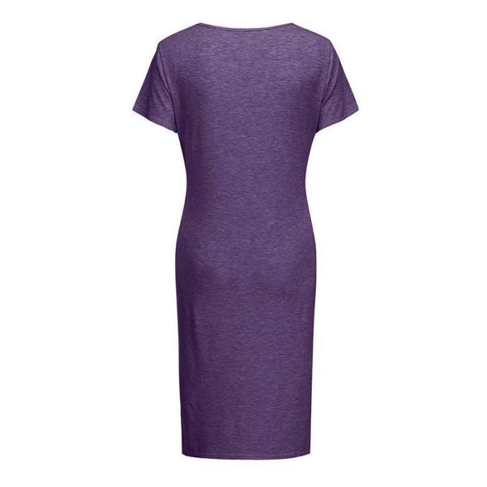Maternity Medium - Length Split Knit Dress