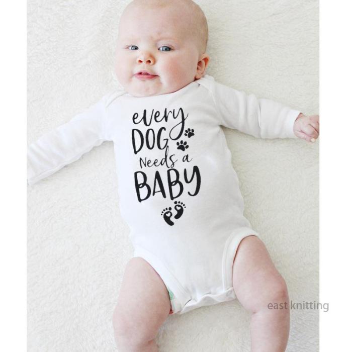 All dogs need baby English printed Romper