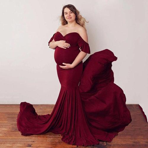Maternity Dresses For Photo Shoot Pregnant Women Sexy Shoulderless Mermaid  Photoshoot Gowns Dress