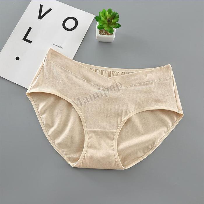 Pregnant women's underwear plus fertilizer low waist color cotton shorts underwear