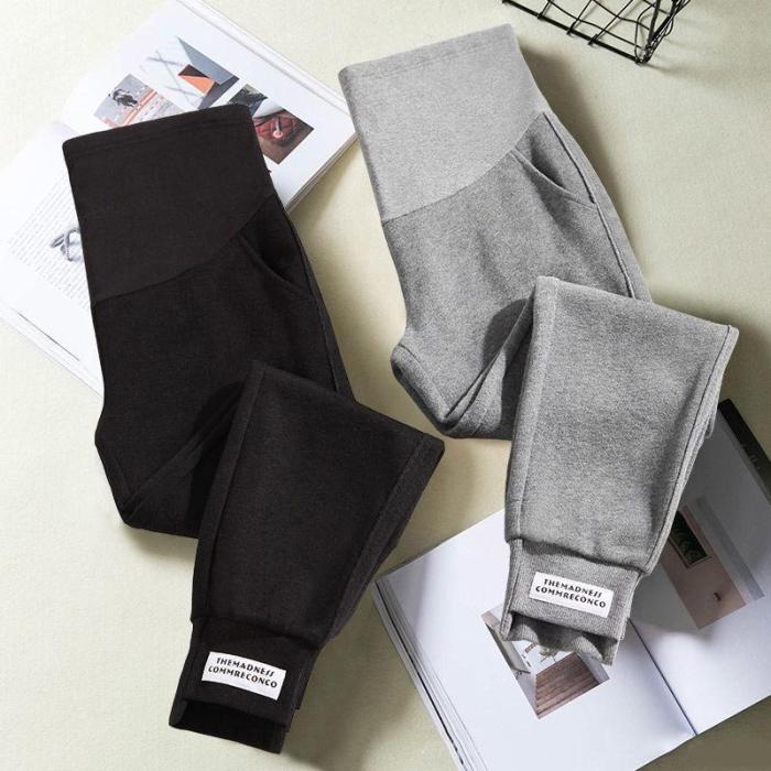 Maternity Simple Pure Color Pocket Pants