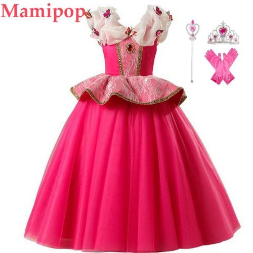 Princess Aurora Butterflies Maxi Fancy Dress up Costume