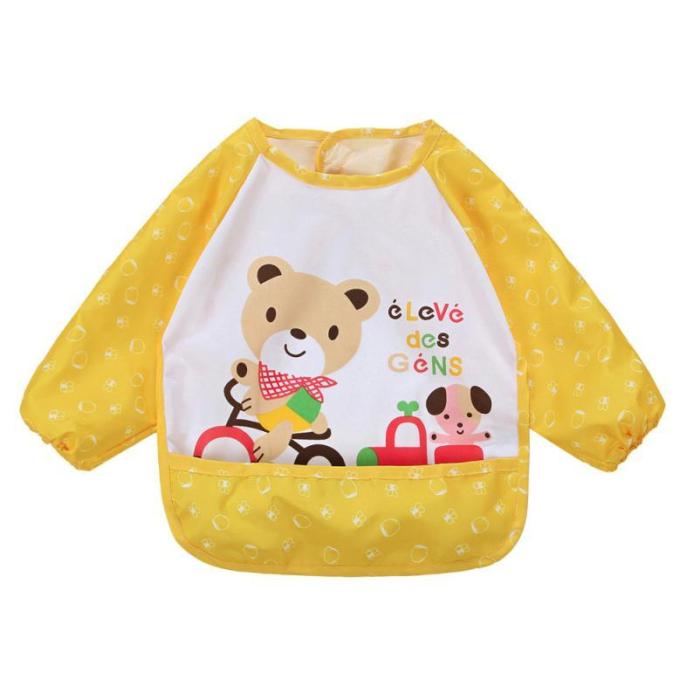Baby Bibs&Burp Clothes Long Sleeve Waterproof Bib Toddler Boy Girl Feeding Art Apron Towel Baby bibs