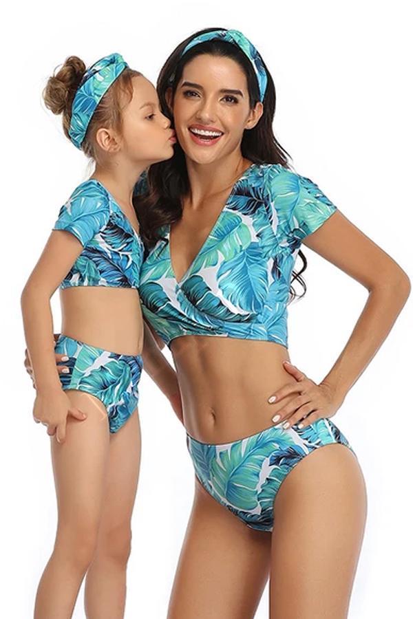 2020 New Parent-child Swimsuit Fly-side Mother-Daughter Swimwear