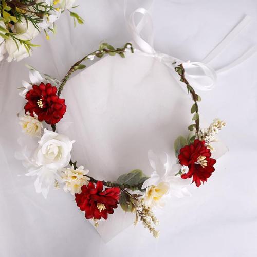 Bohemian artificial flower bride holiday headwear