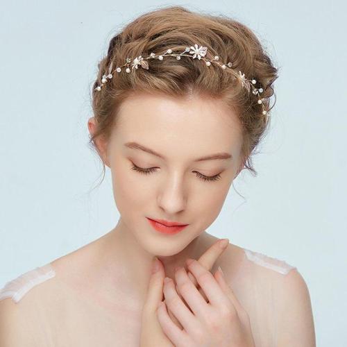 Floral Girl's Headband Gold Leaves Maternity Photography Hair Vine