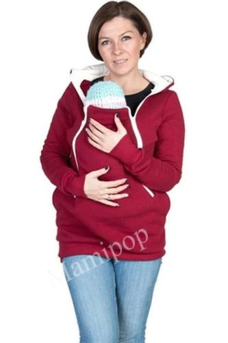 Pregnant Women Wear 2020 Two-in-one Kangaroo Zipper Cap Casual Wear Jacket