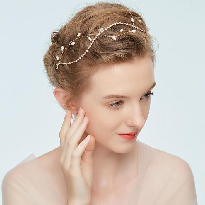 Pearls Hair Vine Headband Rhinestone Maternity Photography