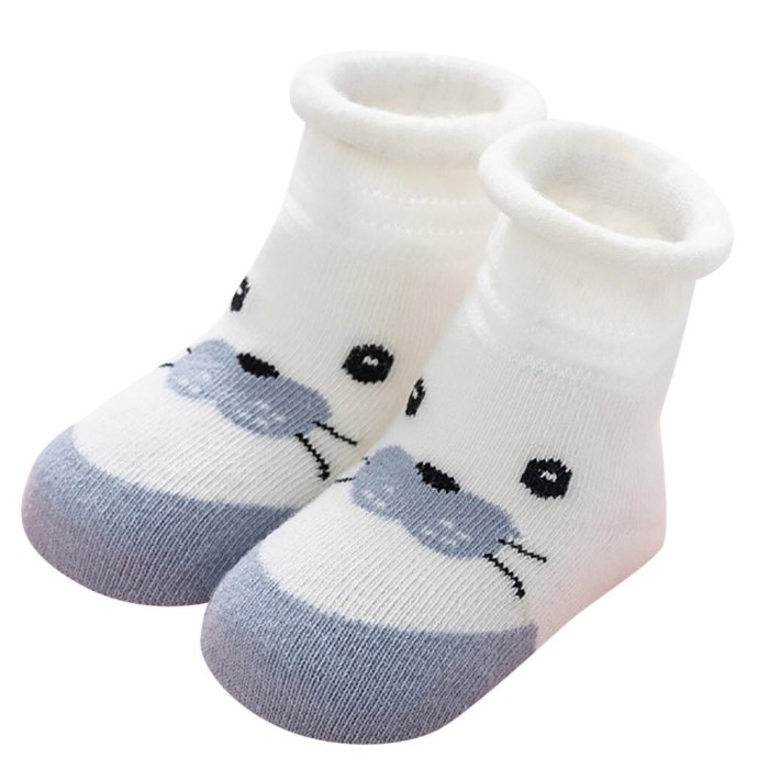 Kids Infant Baby Boys Girls Breathable Cartoon Animals Print Non-slip Socks Animal Mesh Socks